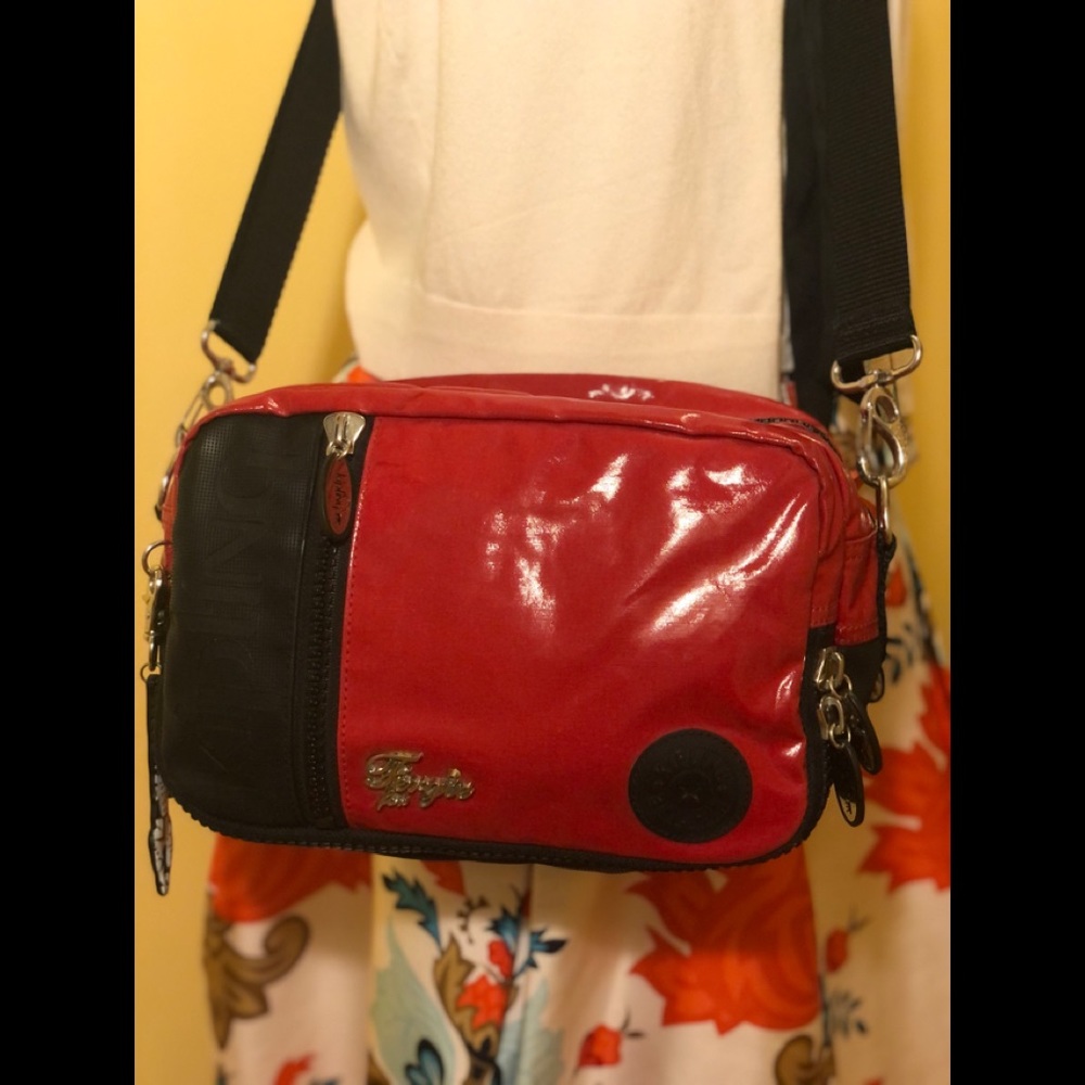 for Fergie KIPLING Red & Black Crossbody Bag